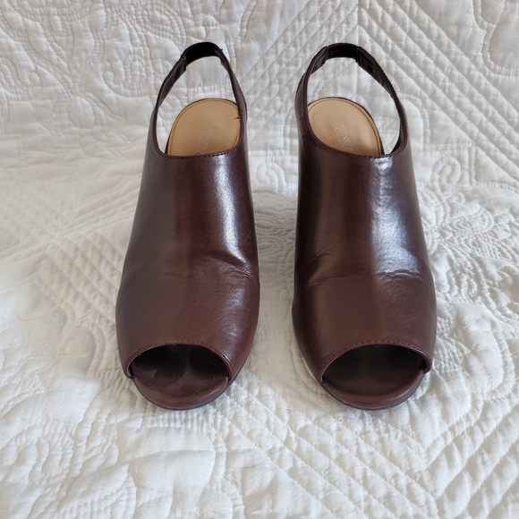 Brown Open Toed Heels - Picture 2 of 5